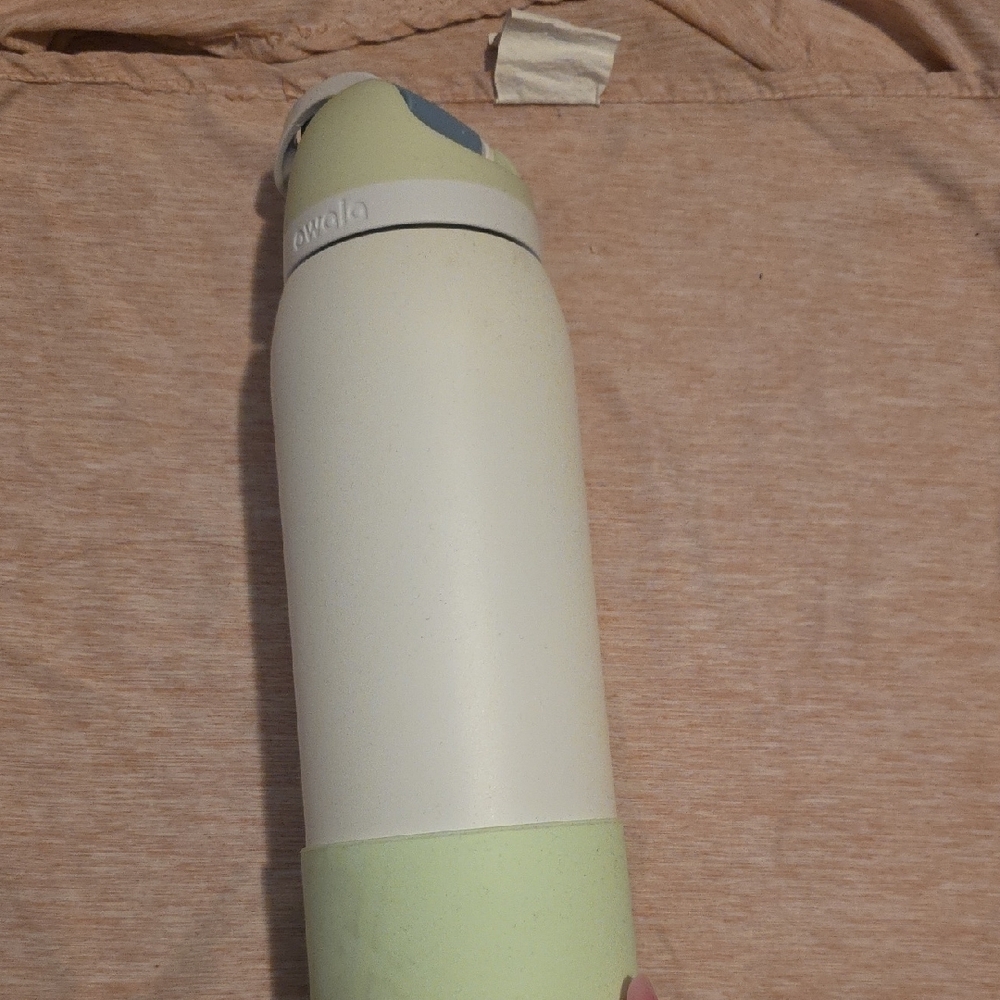Owala Green and White Water Bottle